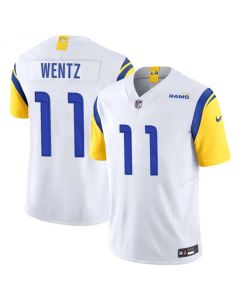 Men's Los Angeles Rams #11 Carson Wentz White 2023 F.U.S.E. Vapor Untouchable Stitched Football Jersey