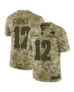 Men's Los Angeles Rams #12 Brandin Cooks 2018 Camo Salute to Service Limited Stitched NFL Jersey