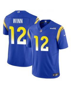 Men's Los Angeles Rams #12 Dresser Winn Blue 2023 F.U.S.E. Vapor Untouchable Stitched Football Jersey
