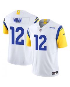 Men's Los Angeles Rams #12 Dresser Winn White 2023 F.U.S.E. Vapor Untouchable Stitched Football Jersey