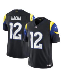 Men's Los Angeles Rams #12 Puka Nacua Black Rivalries Collection F.U.S.E. Vapor Limited Stitched Jersey (Black)