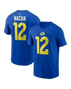 Men's Los Angeles Rams #12 Puka Nacua Royal Name & Number T-Shirt