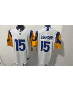 Men's Los Angeles Rams #15 Ty Simpson White 2026 Draft Vapor F.U.S.E. Limited Jersey (White)