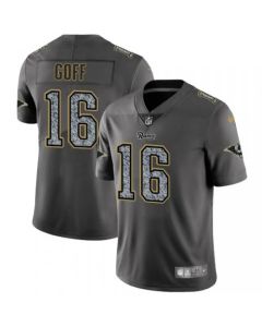 Men's Los Angeles Rams #16 Jared Goff 2019 Gray Fashion Static Limited Stitched NFL Jersey