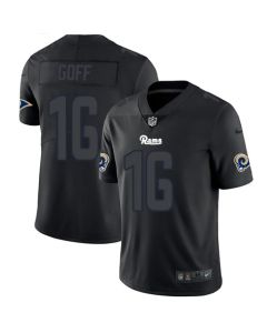 Men's Los Angeles Rams #16 Jared Goff Black 2018 Impact Limited Stitched NFL Jersey