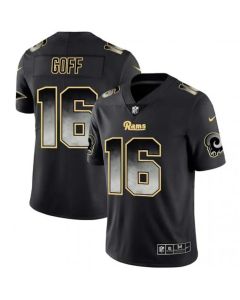 Men's Los Angeles Rams #16 Jared Goff Black 2019 Smoke Fashion Limited Stitched NFL Jersey