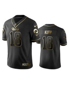Men's Los Angeles Rams #18 Cooper Kupp Black 2019 Golden Edition Limited Stitched NFL Jersey
