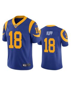 Men's Los Angeles Rams #18 Cooper Kupp Blue 2019 100th Season Vapor Untouchable Limited Stitched NFL Jersey