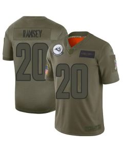 Men's Los Angeles Rams #20 Jalen Ramsey 2019 Camo Salute To Service Limited Stitched NFL Jersey
