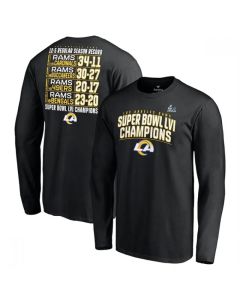 Men's Los Angeles Rams 2022 Black Super Bowl LVI Champions Long Sleeve T-Shirt (2022)