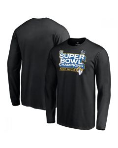 Men's Los Angeles Rams 2022 Black Super Bowl LVI Champions Long Sleeve T-Shirt (Black)