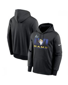 Men's Los Angeles Rams 2022 Black Super Bowl LVI Champions Pullover Hoodie (Black)