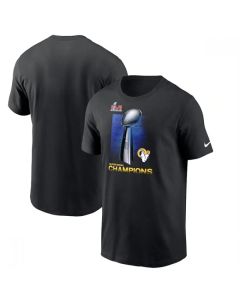 Men's Los Angeles Rams 2022 Black Super Bowl LVI Champions T-Shirt (Black)