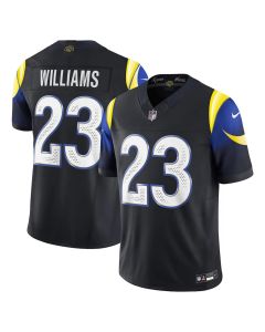 Men's Los Angeles Rams #23 Kyren Williams Black Rivalries Collection F.U.S.E. Vapor Limited Stitched Jersey