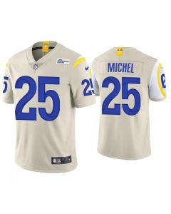 Men's Los Angeles Rams #25 Sony Michel 2021 Bone Vapor Untouchable Limited Stitched Football Jersey