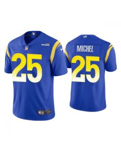 Men's Los Angeles Rams #25 Sony Michel 2021 Royal Vapor Untouchable Limited Stitched Football Jersey