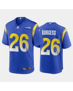 Men's Los Angeles Rams #26 Terrell Burgess 2020 Royal Stitched Jersey