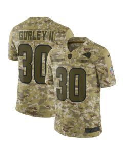 Men's Los Angeles Rams #30 Todd Gurley II 2018 Camo Salute to Service Limited Stitched NFL Jersey