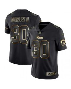 Men's Los Angeles Rams #30 Todd Gurley II 2019 Black Gold Edition Stitched NFL Jersey