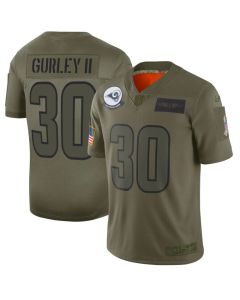 Men's Los Angeles Rams #30 Todd Gurley II 2019 Camo Salute To Service Limited Stitched NFL Jersey