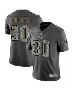 Men's Los Angeles Rams #30 Todd Gurley II 2019 Gray Fashion Static Limited Stitched NFL Jersey