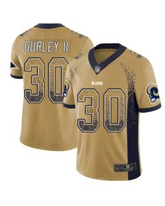 Men's Los Angeles Rams #30 Todd Gurley II Gold 2018 Drift Fashion Color Rush Limited Stitched NFL Jersey