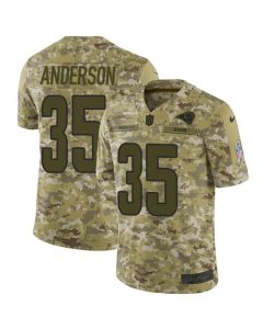 Men's Los Angeles Rams #35 C.J. Anderson 2018 Camo Salute to Service Limited Stitched NFL Jersey