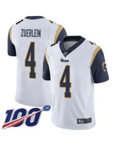 Men's Los Angeles Rams #4 Greg Zuerlein 2019 100th Season White Vapor Untouchable Limited Stitched NFL Jersey