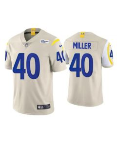 Men's Los Angeles Rams #40 Von Miller 2021 Bone Vapor Untouchable Limited Stitched Football Jersey