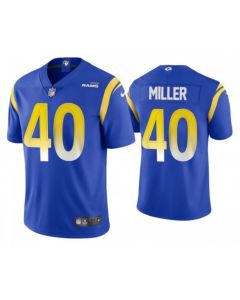 Men's Los Angeles Rams #40 Von Miller 2021 Royal Vapor Untouchable Limited Stitched Football Jersey