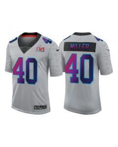 Men's Los Angeles Rams #40 Von Miller 2022 Grey Super Bowl LVI Limited Stitched Jersey
