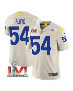 Men's Los Angeles Rams #54 Leonard Floyd 2022 Bone Super Bowl LVI Vapor Limited Stitched Jersey