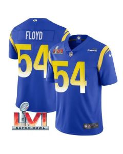 Men's Los Angeles Rams #54 Leonard Floyd 2022 Royal Super Bowl LVI Vapor Limited Stitched Jersey