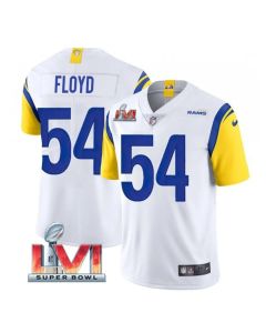 Men's Los Angeles Rams #54 Leonard Floyd 2022 White Super Bowl LVI Vapor Limited Stitched Jersey