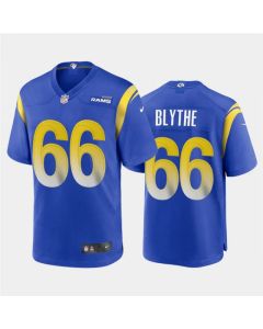 Men's Los Angeles Rams #66 Austin Blythe 2020 Royal Stitched Jersey