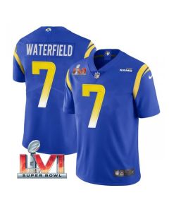Men's Los Angeles Rams #7 Bob Waterfield 2022 Royal Super Bowl LVI Vapor Limited Stitched Jersey