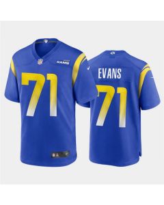 Men's Los Angeles Rams #71 Bobby Evans 2020 Royal Stitched Jersey