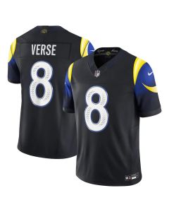 Men's Los Angeles Rams #8 Jared Verse Black Rivalries Collection F.U.S.E. Vapor Limited Stitched Jersey