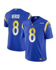 Men's Los Angeles Rams #8 Jared Verse Blue 2024 Draft Vapor Untouchable Stitched Football Jersey