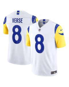 Men's Los Angeles Rams #8 Jared Verse White Vapor F.U.S.E. Sewn Down Limited Jersey