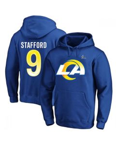 Men's Los Angeles Rams #9 Matthew Stafford 2022 Royal Super Bowl LVI Champions Pullover Hoodie (Royal)