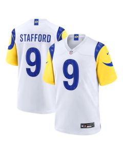 Men's Los Angeles Rams #9 Matthew Stafford Nike White Game Player Jersey (White)