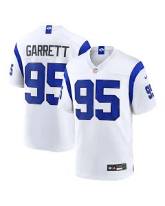 Men's Los Angeles Rams #95 Myles Garrett Nike Fearsome White Game Jersey (White)