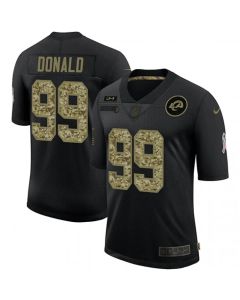 Men's Los Angeles Rams #99 Aaron Donald 2020 Black Camo Salute To Service Limited Stitched Jersey