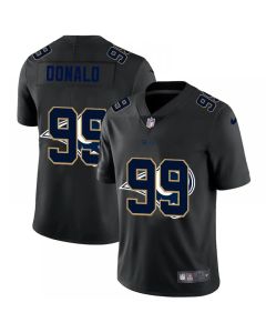 Men's Los Angeles Rams #99 Aaron Donald 2020 Black Shadow Logo Limited Stitched Jersey