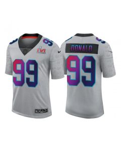 Men's Los Angeles Rams #99 Aaron Donald 2022 Grey Super Bowl LVI Limited Stitched Jersey