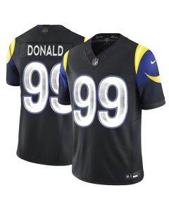 Men's Los Angeles Rams #99 Aaron Donald Black Rivalries Collection F.U.S.E. Vapor Limited Stitched Jersey (Black)