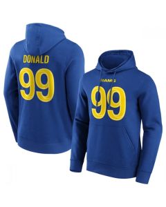 Men's Los Angeles Rams #99 Aaron Donald Blue Hoodie