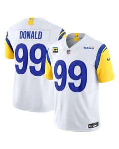 Men's Los Angeles Rams #99 Aaron Donald White 2023 F.U.S.E. With 4-Star C Patch Vapor Untouchable Limited Stitched Football Jersey