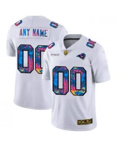 Men's Los Angeles Rams ACTIVE PLAYER Custom 2020 White Crucial Catch Limited Stitched Jersey